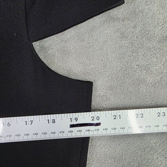 Womens Worthington Black Dress Short Sleeve V-Neck Polyester Blend Size 14 - Picture 7 of 9